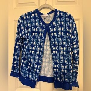 SALE: 3/$25 EUC- Charter Club - cardigan - blue & white - size medium